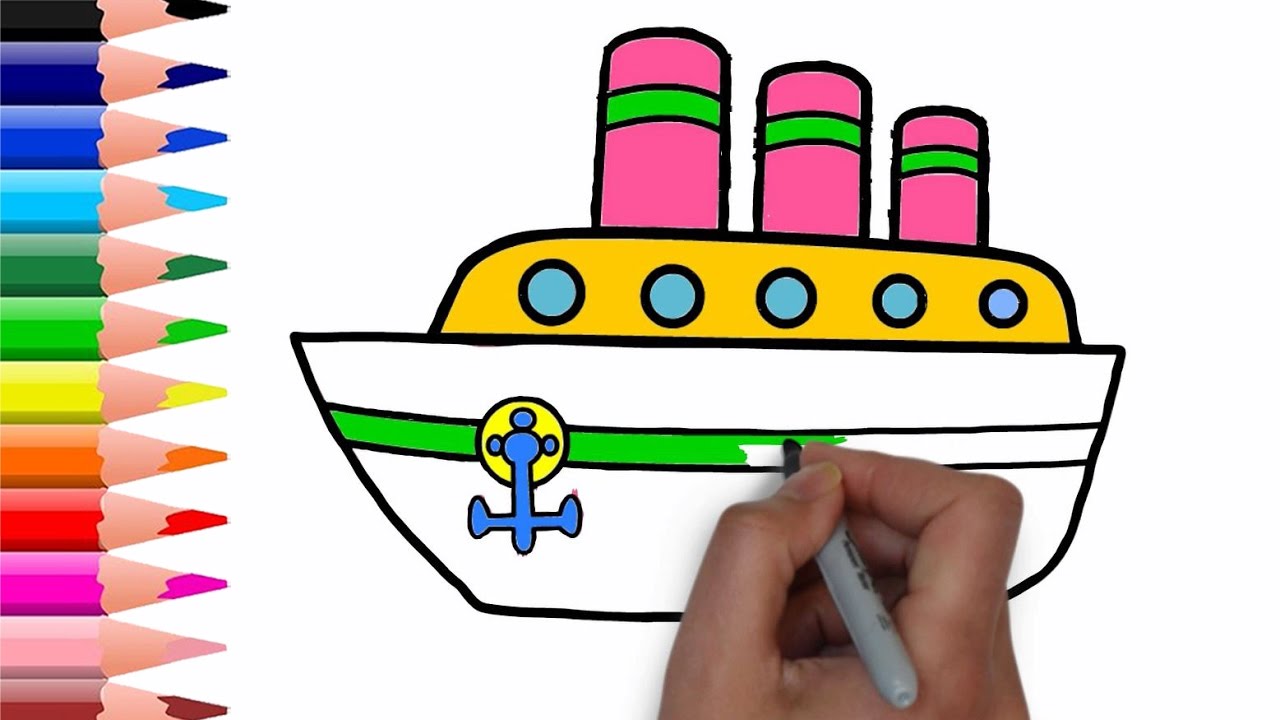 1280x720 Drawing Water Transportation Amp Car For Kids