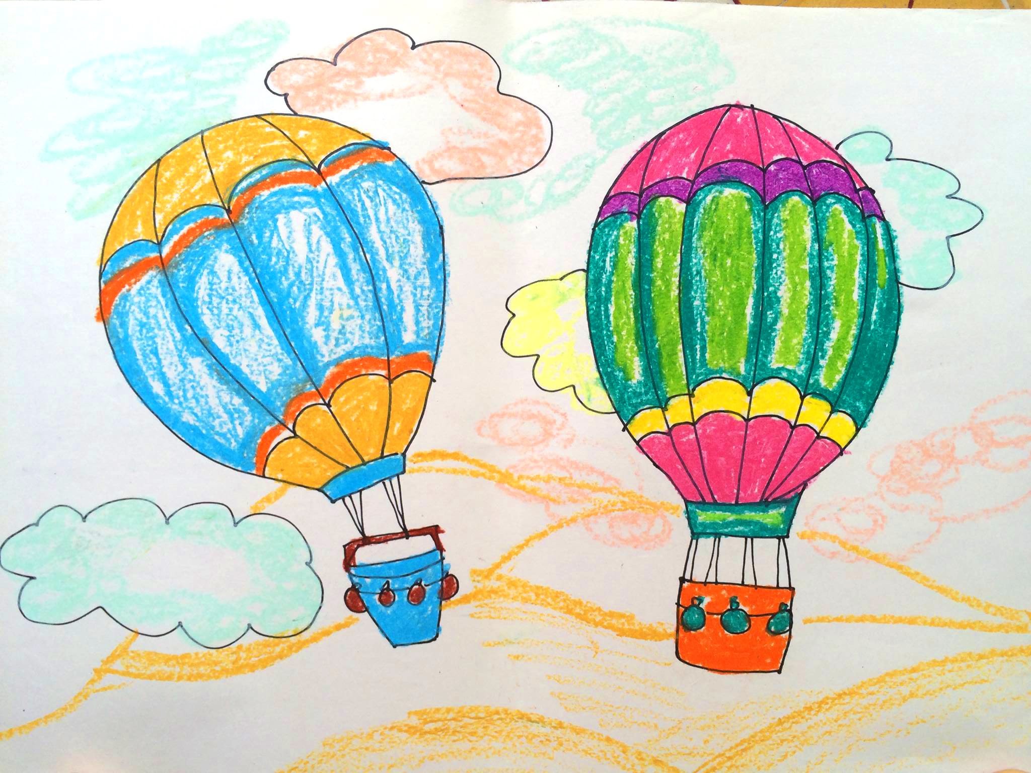 2048x1536 How Draw Transport How Paint A Hot Air Balloon Easy