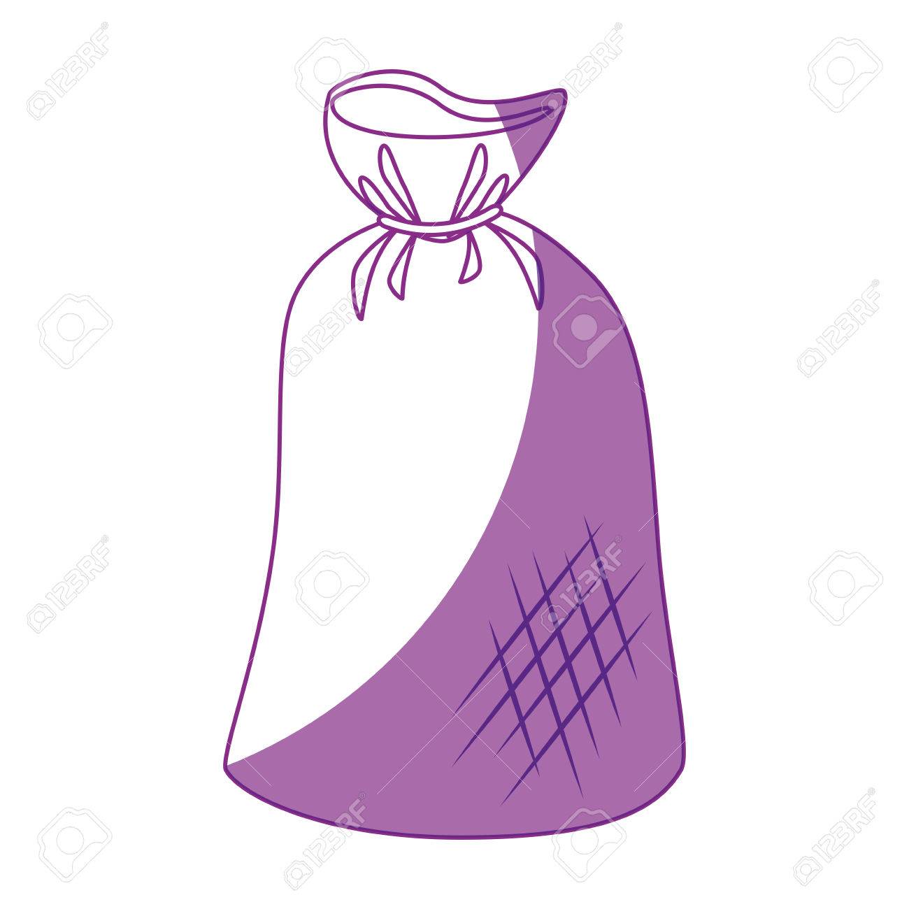 1300x1300 Trash Bag Icon Over White Background. Vector Illustration Royalty
