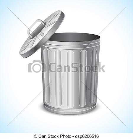 450x470 Illustration Of Trash Can On Abstract Background Clip Art Vector