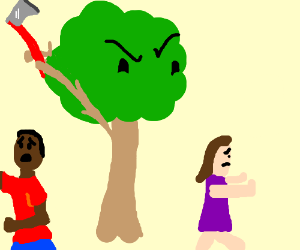 300x250 Man Cutting Tree