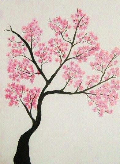 392x535 Sakura Tree Drawing Easy Simple Living Tree In The World Places