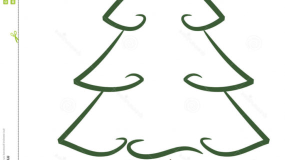 570x320 Simple Christmas Tree Drawing Simple Christmas Tree Drawing