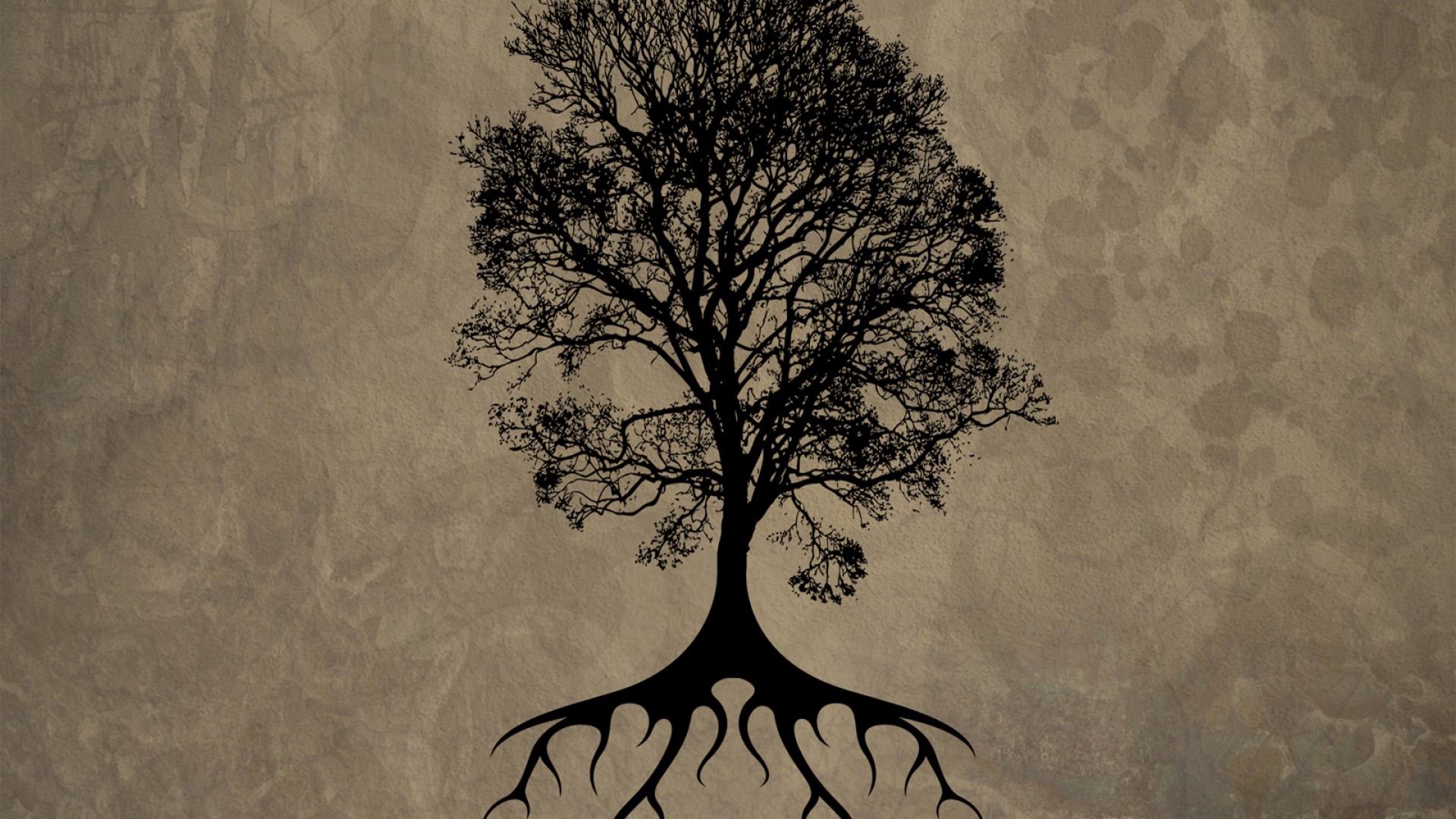 1920x1080 Screenheaven Tree Drawing With Ink On Old Paper Art Background