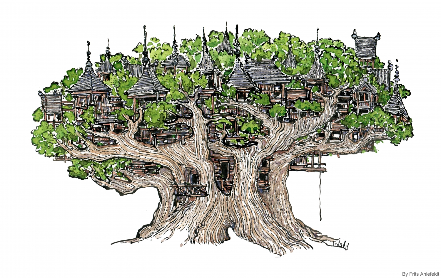 1500x947 Dreaming Up Tree House For Hikers The Hiking Artist Project By