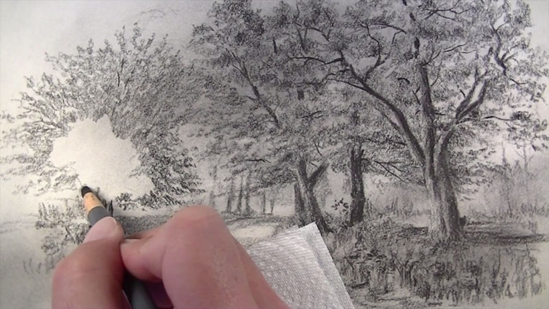 800x450 How To Draw With Charcoal Pencils A Landscape Sketch