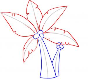 302x273 How To Draw How To Draw Palm Trees