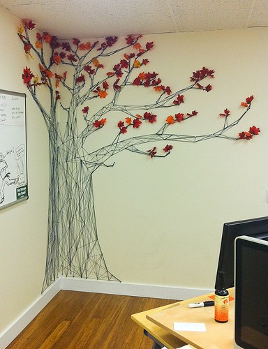 384x500 Drawing With Yarn The Completed Tree