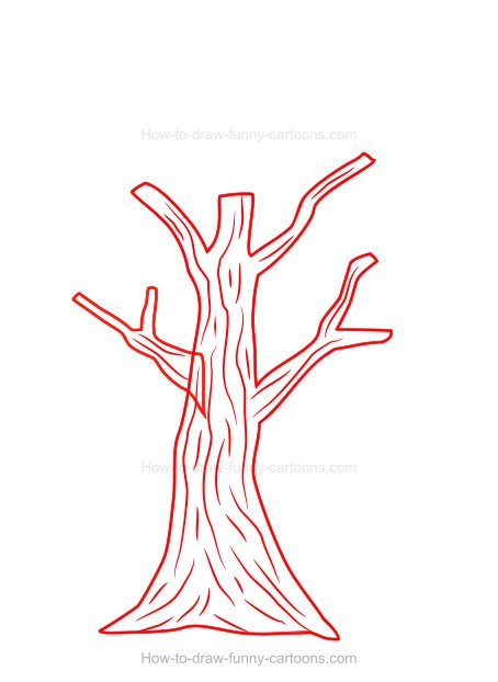 454x622 How To Draw A Cartoon Tree