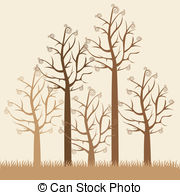 180x195 Illustrations Of Green Trees Without Leaves, Vector Clipart