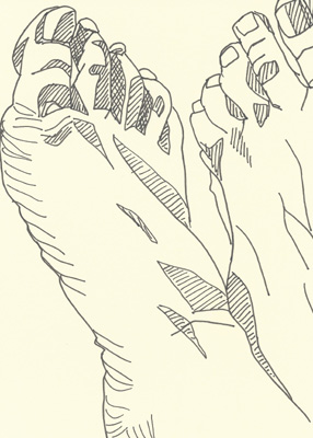 286x400 Cally Trench,hands,feet,art,drawing,pen And Ink