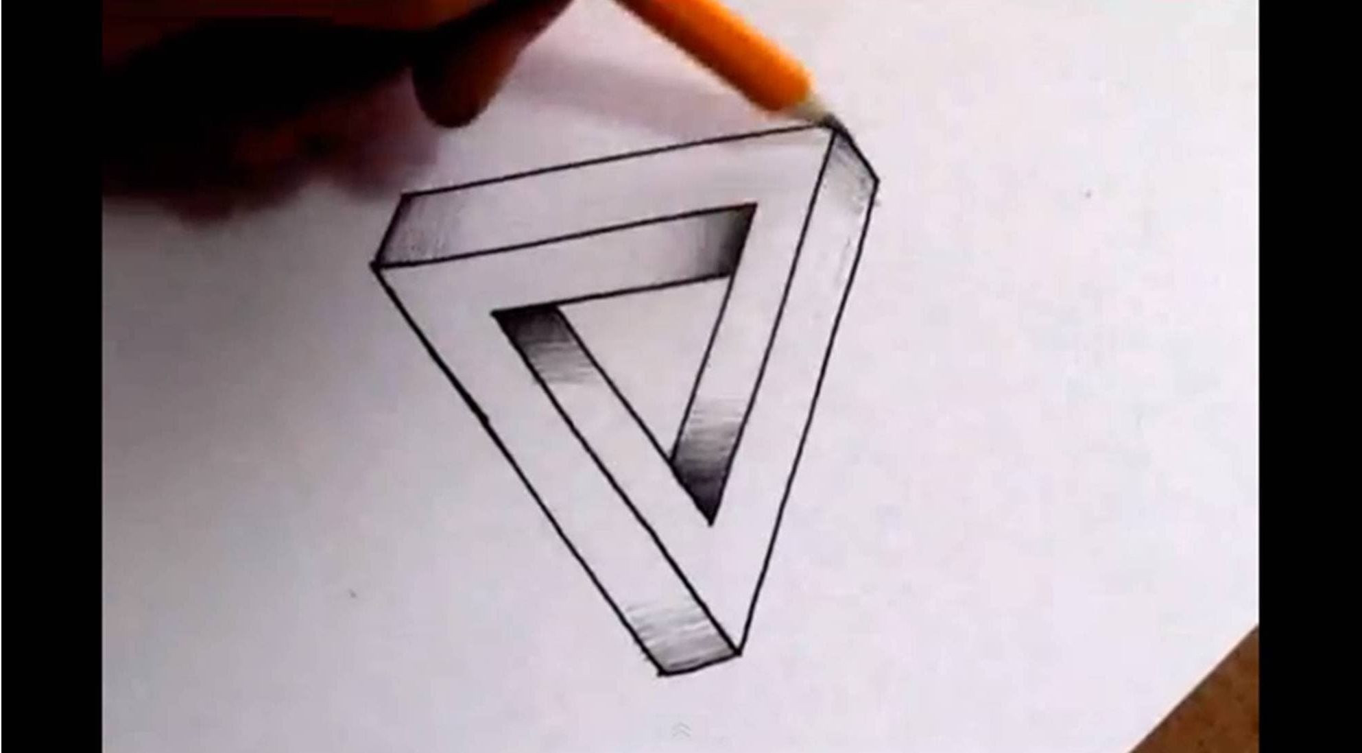 Triangle Illusion Drawing at GetDrawings | Free download