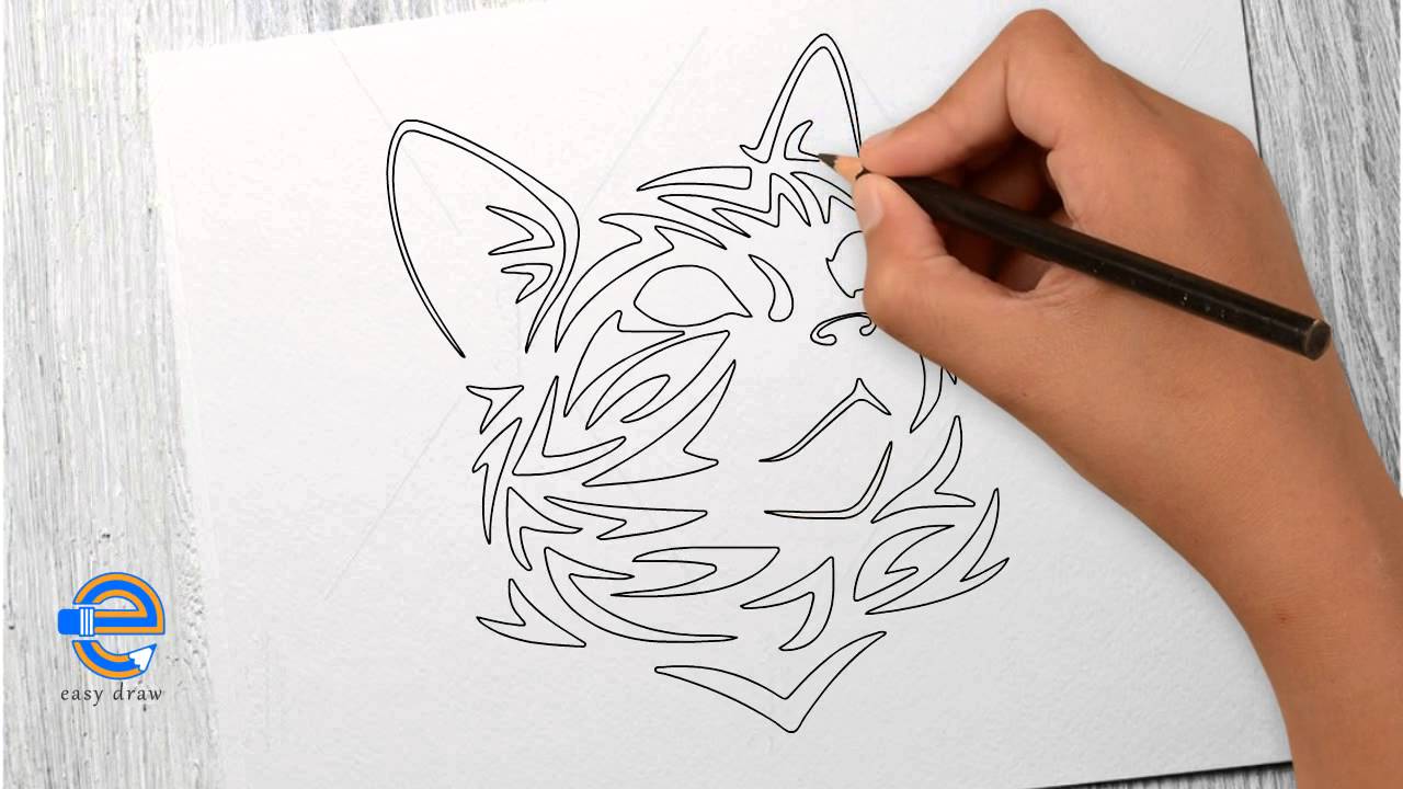 1280x720 How To Draw A Cat In Tribal Version Easy Draw