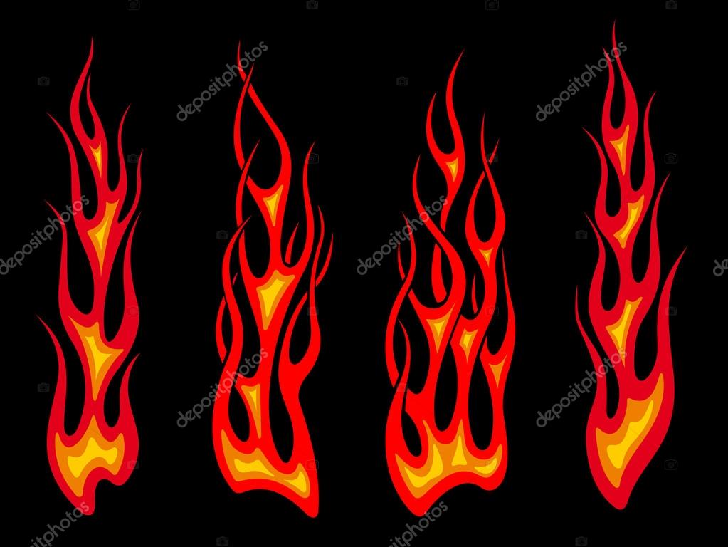 1023x768 Long Tribal Flames Stock Vector Seamartini