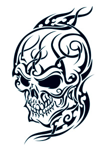 214x300 Tribal Flame Designs Skull Tribal Tattoos ~ Tattoo Design Ii
