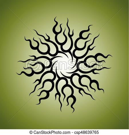 450x469 Tribal Flame. Vector Tribal Ornament For Designs Clip Art Vector