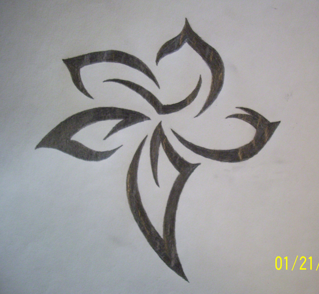 1024x945 Tribal Flower Drawings Flower Tribal Drawing Tribal Flower Drawing