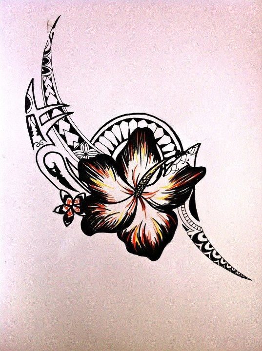 537x720 In Love The Flower More Than Anything. Tribal Tattoo
