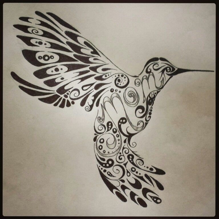 768x768 Hummingbird Tattoo , Mom Tattoo , Tribal Tattoo , Tattoo Design By