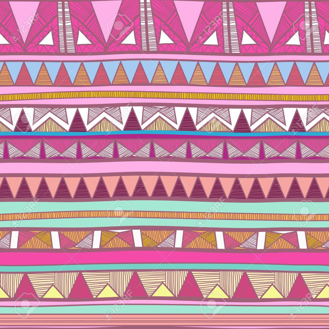 1300x1300 Seamless Background With Drawing Tribal Pattern Royalty Free