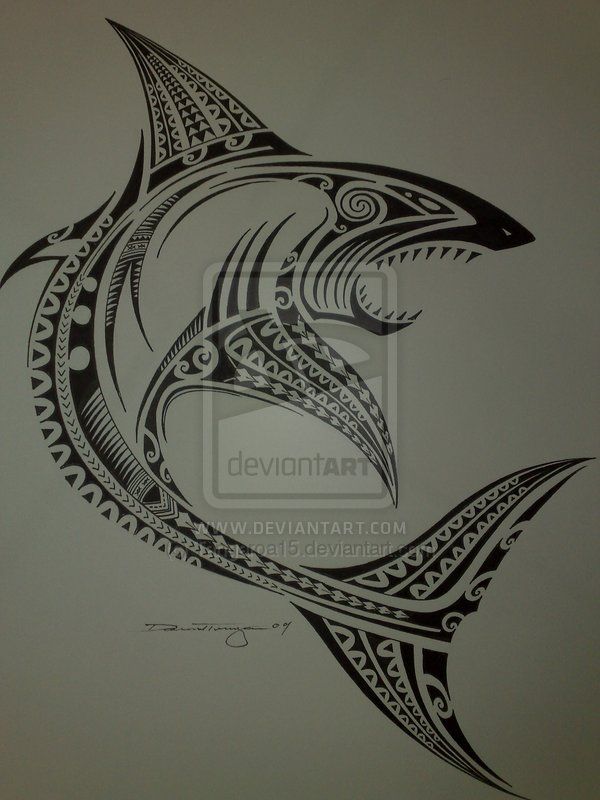 600x800 Polynesian Shark By ~tangaroa15