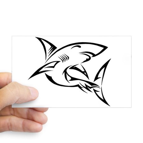 460x460 Tribal Shark Stickers Cafepress