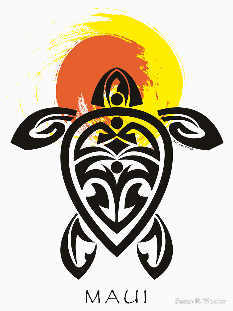 750x1000 Tribal Turtle, Maui Sun Unisex T Shirt By Srwdesign Redbubble