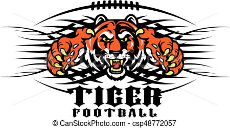 450x250 Tribal Tiger Football Team Design For School, College