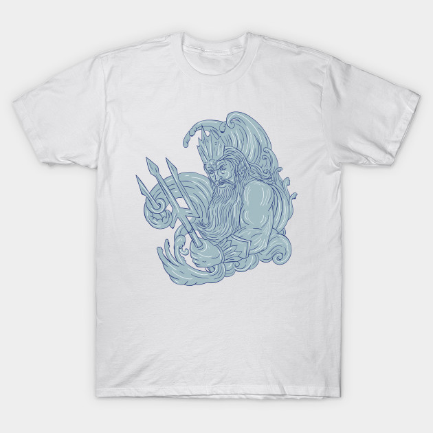 630x630 Poseidon Trident Waves Drawing