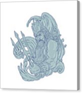 163x186 Poseidon Trident Waves Drawing Digital Art By Aloysius Patrimonio