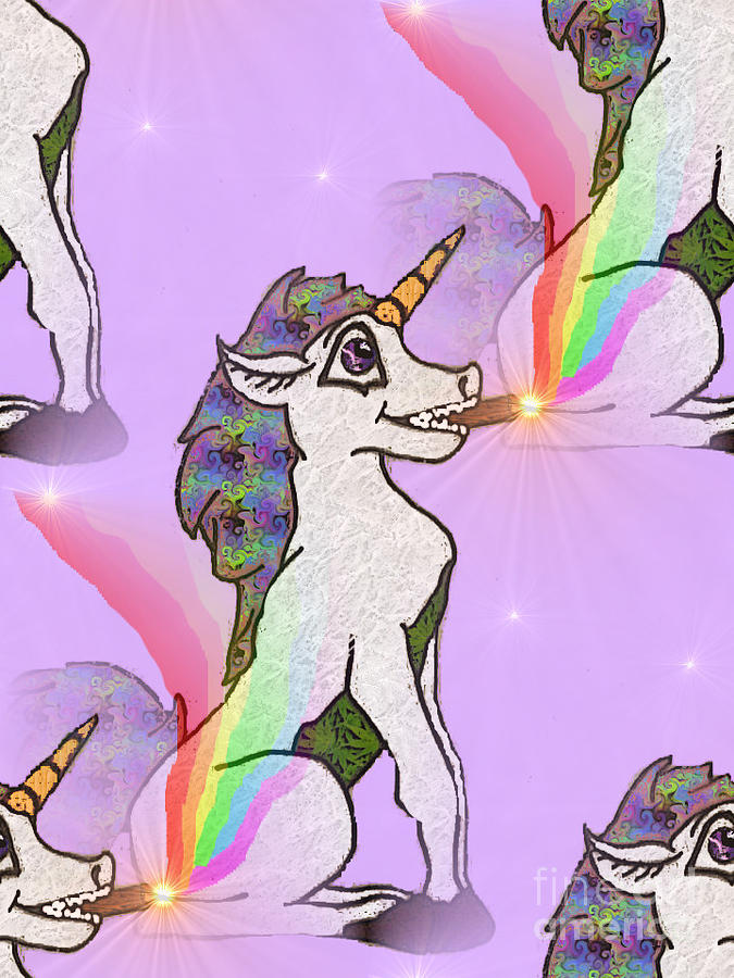 675x900 Tripping Unicorn Digital Art By Lee Farley