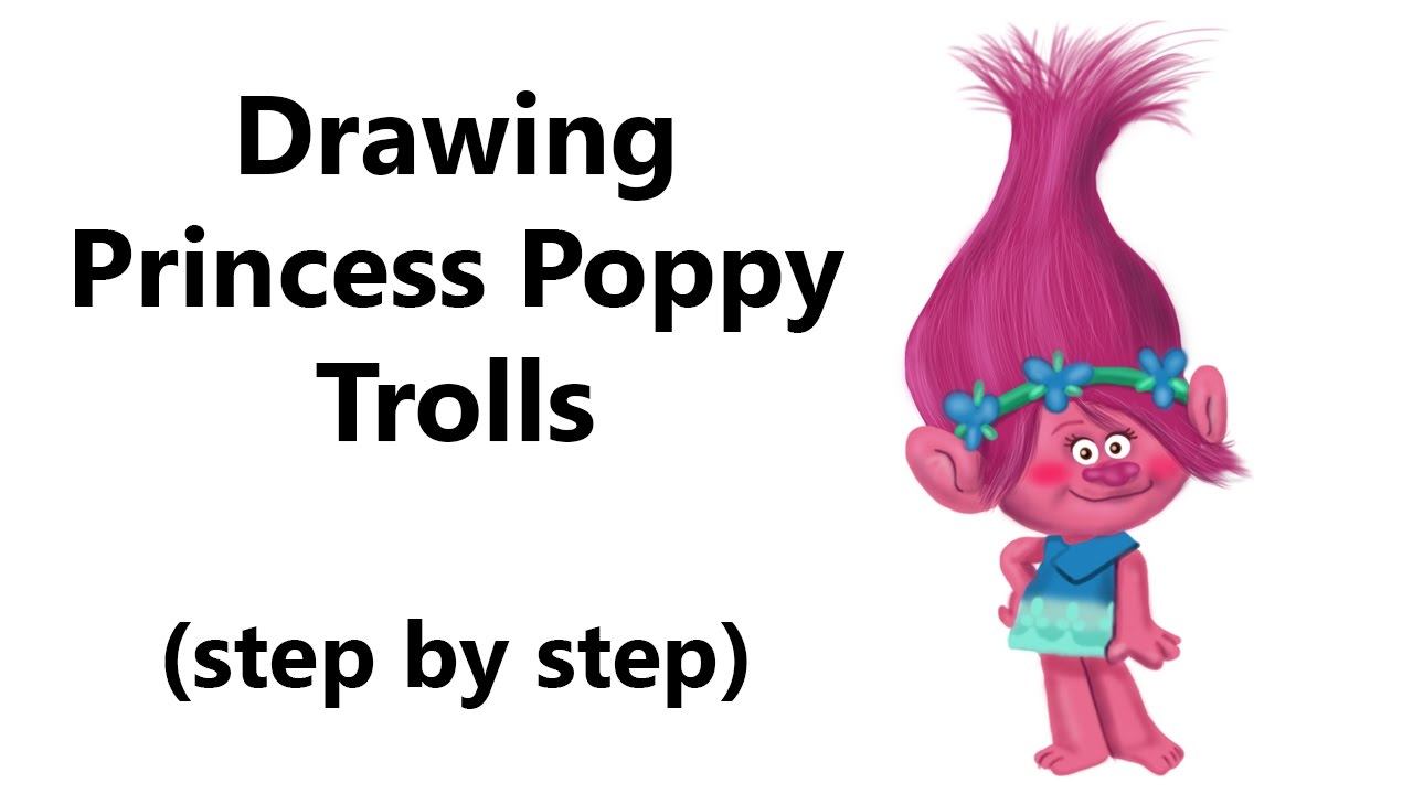 1280x720 How To Draw Princess Poppy From Trolls