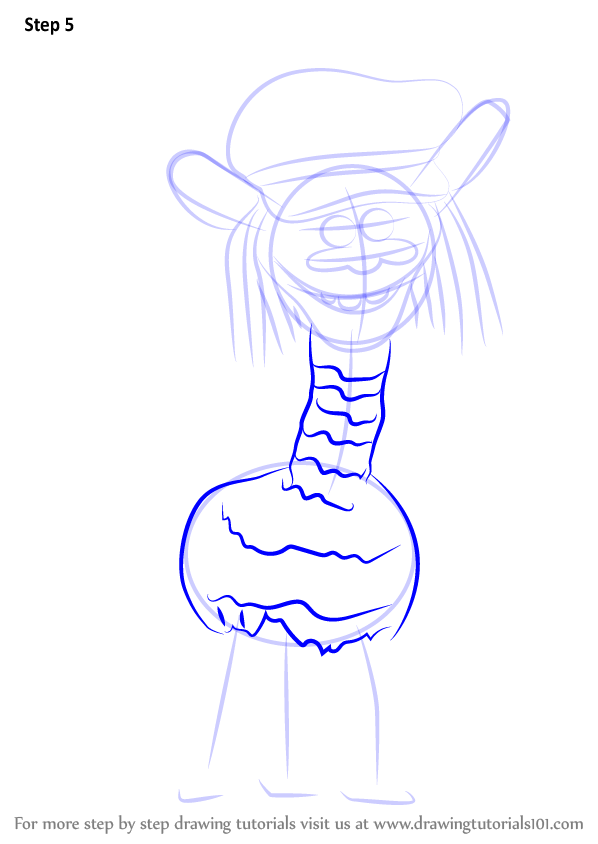 598x844 Learn How To Draw Cooper From Trolls (Trolls) Step By Step