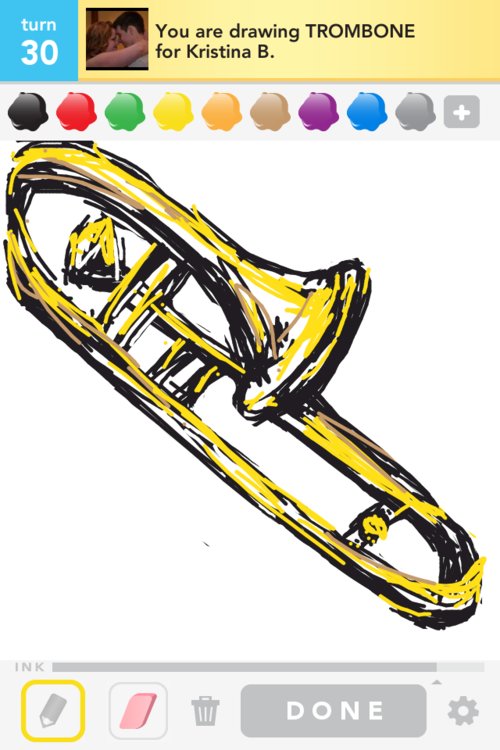 500x750 Trombone Drawings