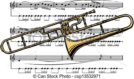 450x265 Trombone Musical Instrument Vectors Illustration
