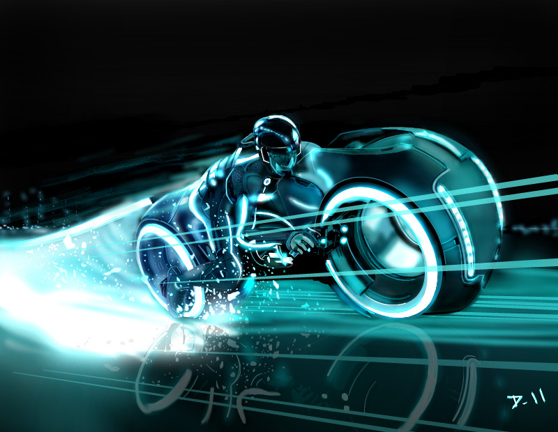 800x620 Tron Legacy Light Bike A Science Fiction Speedpaint Drawing By