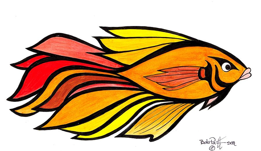 900x522 Fantasy Tropical Fish Painting By Bob Patterson