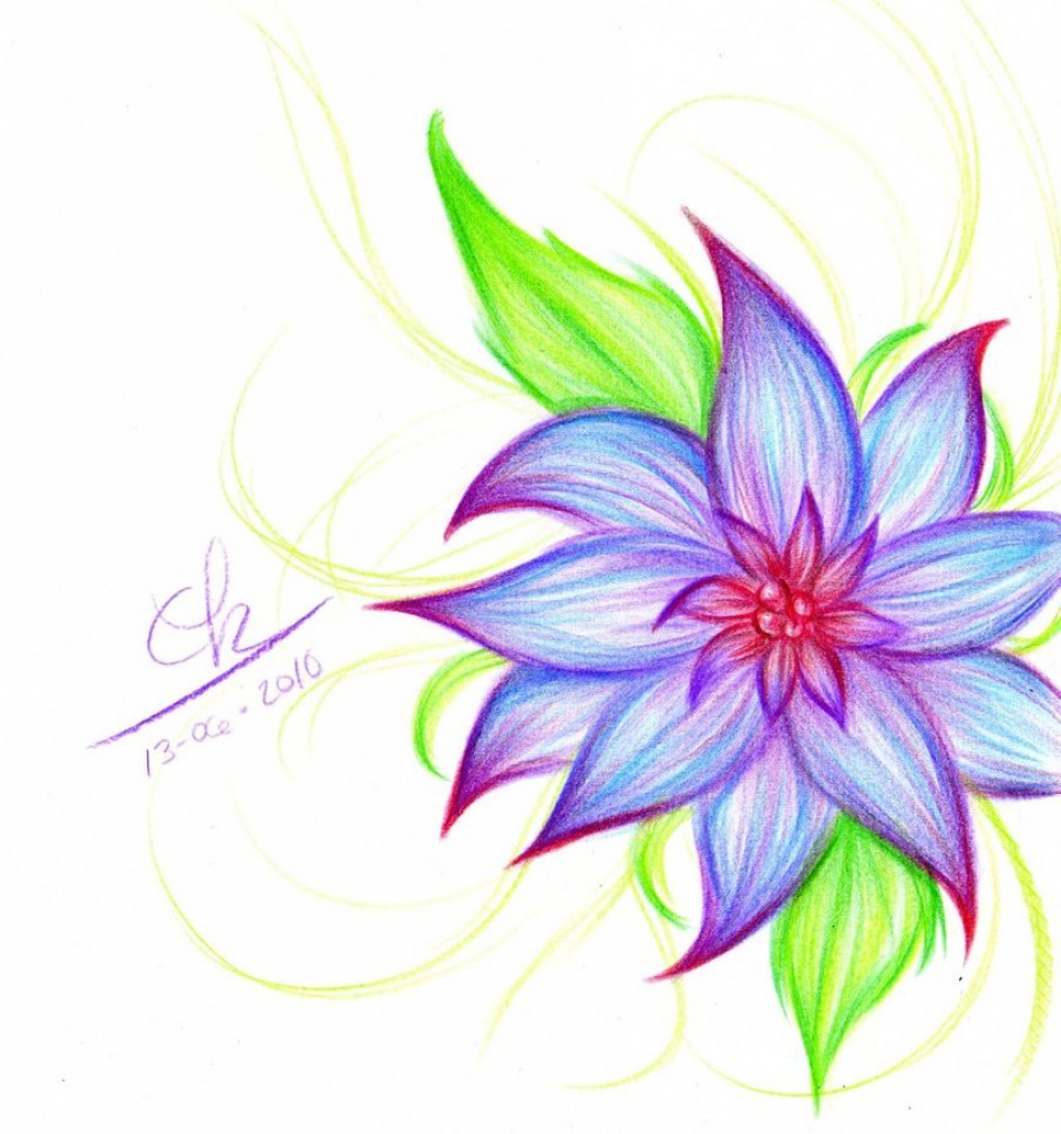Tropical Flower Drawing at GetDrawings | Free download