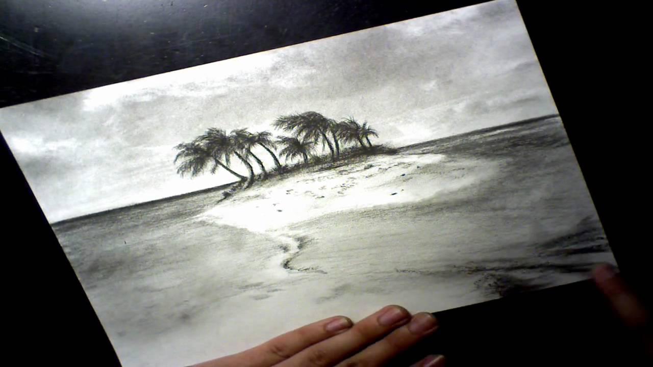 1280x720 Tropical Island Speed Drawing
