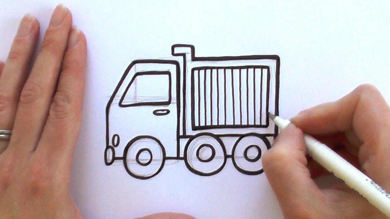 1280x720 How To Draw A Cartoon Dump Truck