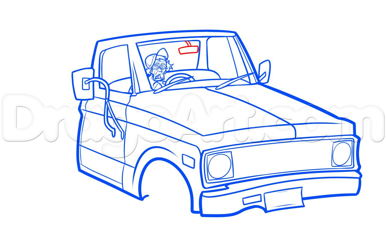 1538x1000 Chevy Truck Drawing Old Chevy Pickup Drawing Tutorial, Stepstep