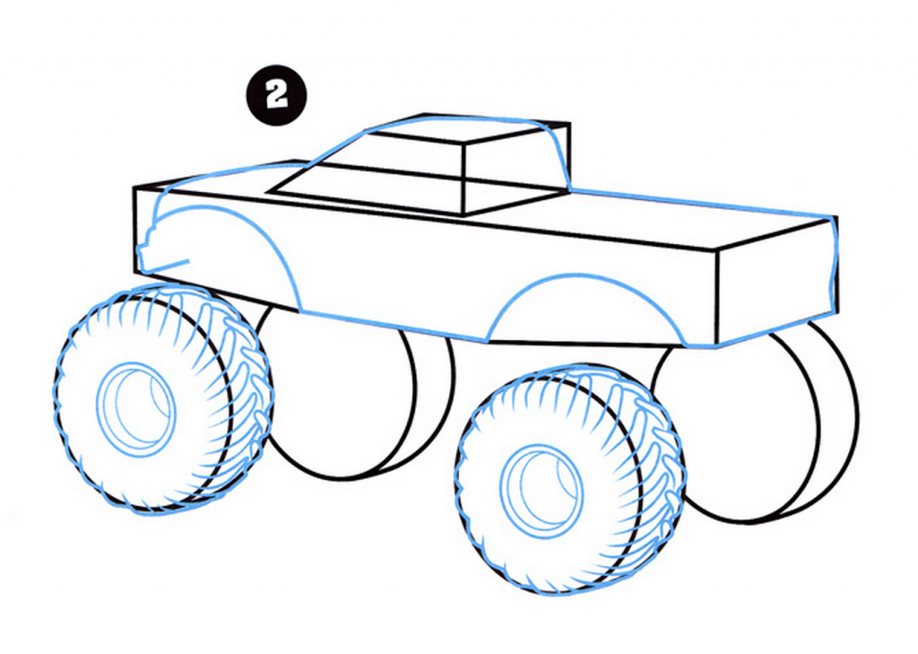 1024x729 How To Draw Monster Trucks