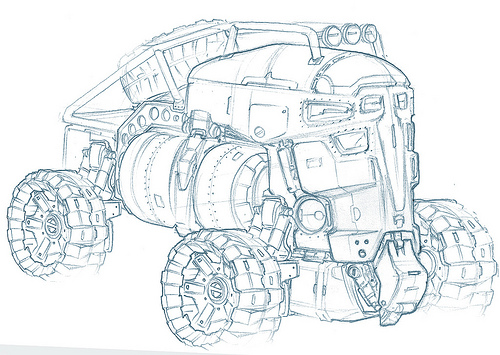 500x355 Velocity In 2d Soviet Lunar Truck Sketch 3
