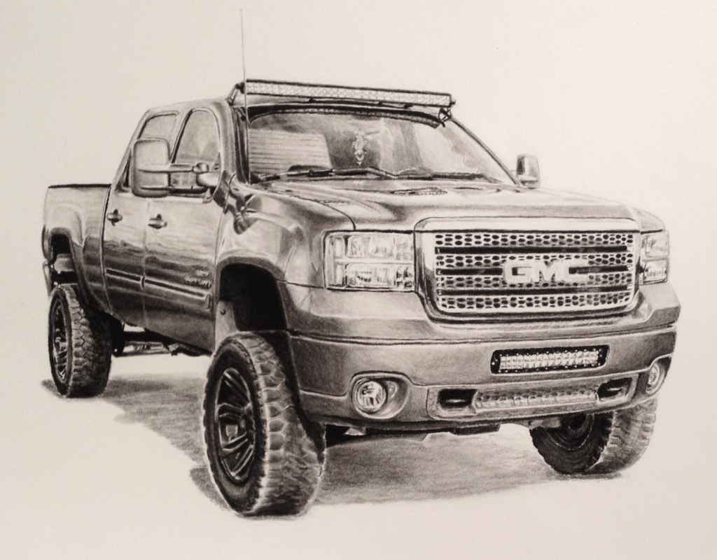 1024x800 Pencil Drawings Of Trucks Unique Car Drawing Related Items Etsy
