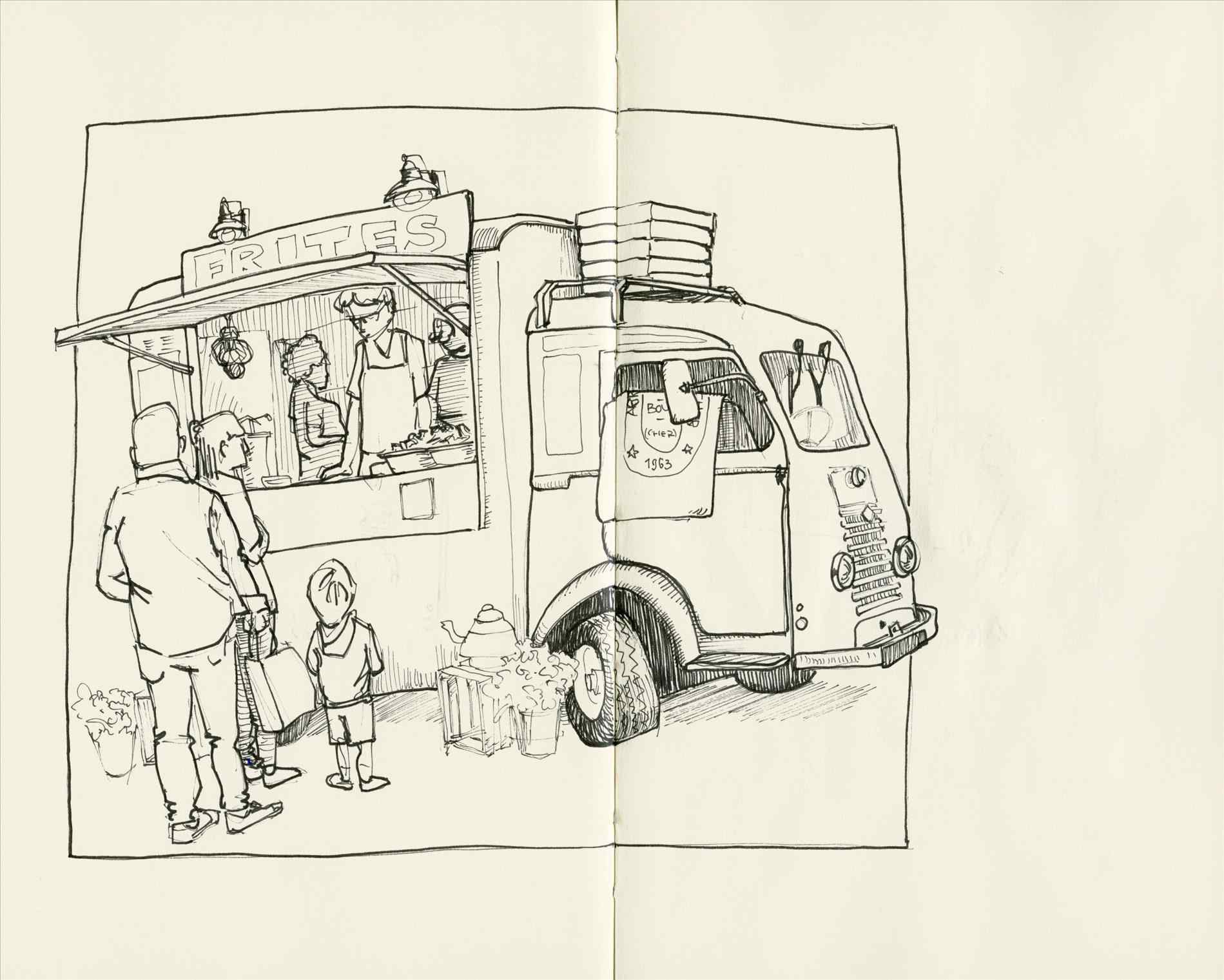 1899x1521 The Images Collection Of Prestige Custom Food Trucks Drawing Truck