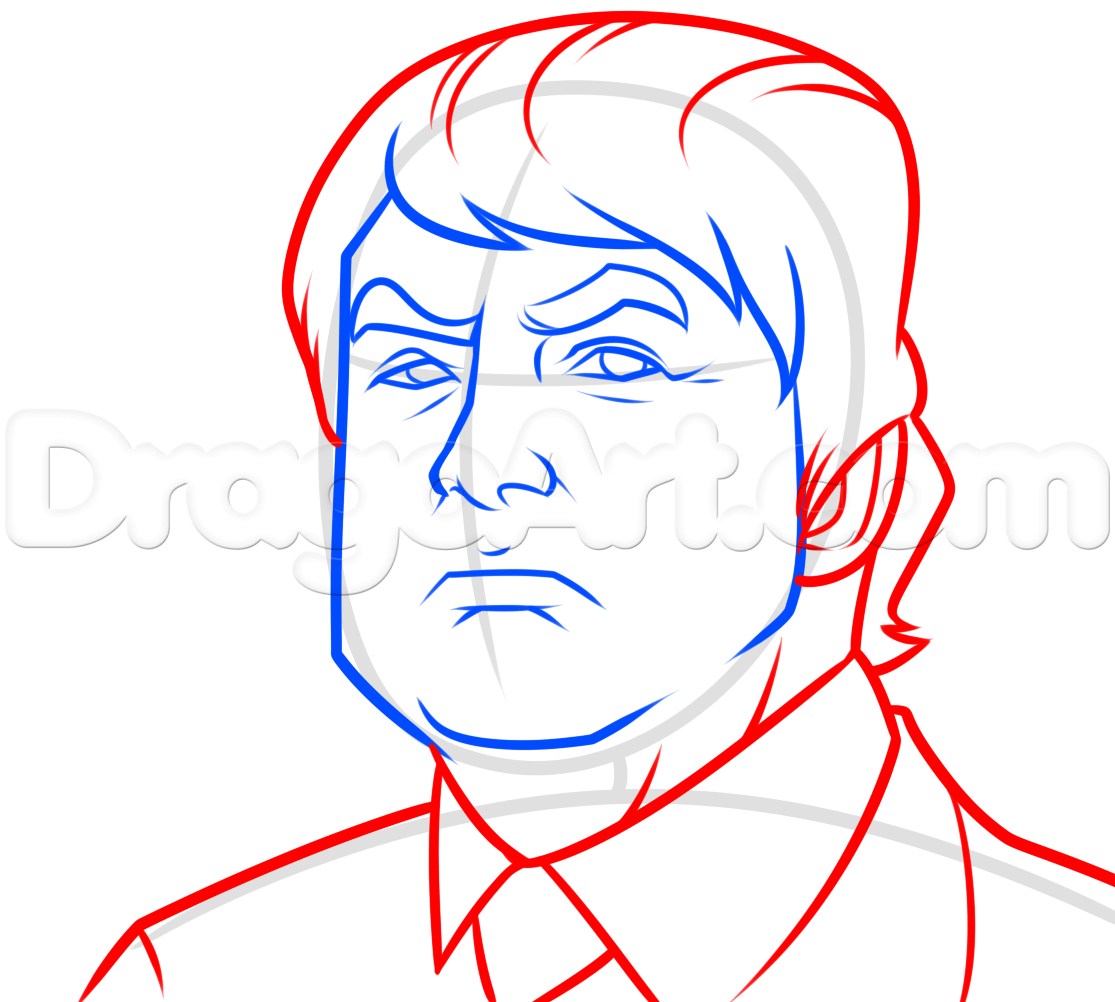 1115x1002 Graffiti Sketch Donal Donald Trump Drawing Lesson, Stepstep, Stars