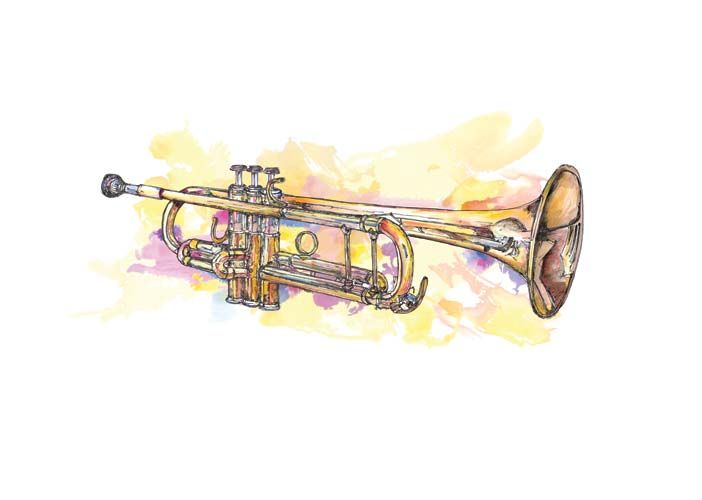 702x500 Pen Amp Ink Drawing Of A Yamaha Ytr 6335h Trumpet Trumpets