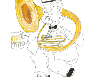 340x270 Watercolor Tuba Etsy