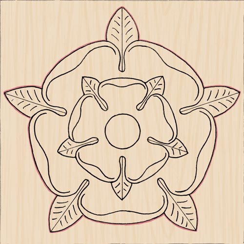 500x500 Carve A Tudor Rose