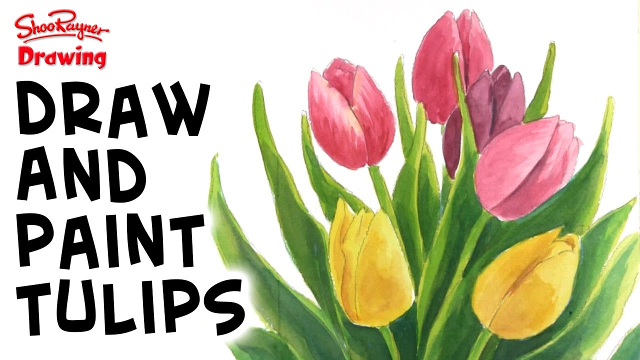 1280x720 How To Draw Beautiful Tulips